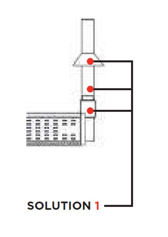 Pripojenie ku komínu SOLUTION 1 pre Flame