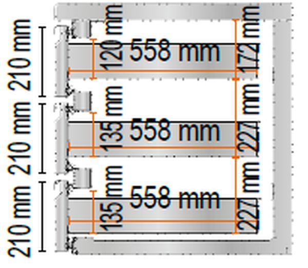 Zásuvkové moduly k pracovným stolom MID C3MIDGN