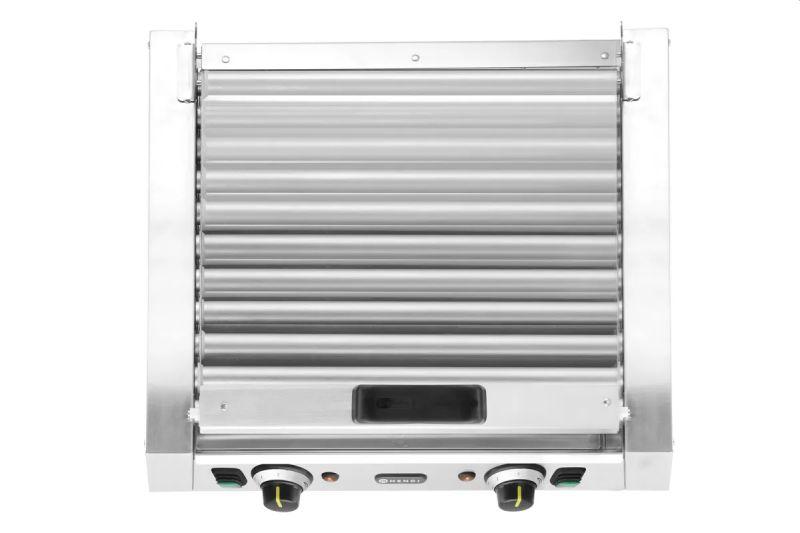Gril na párky a klobásy – 2 zóny s energeticky úsporným krytom, HENDI, 220-240V/980W, 566x527x(H)259mm