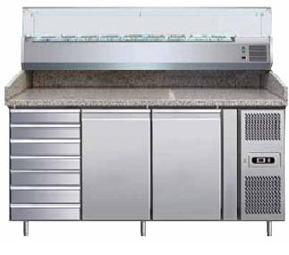 Chladiaci pizza stôl AK2612TN+AK20433
