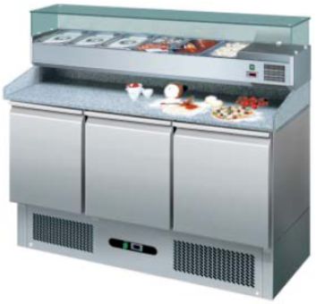 Chladiaci pizza stôl S903PZ-FC+VRX1400-330