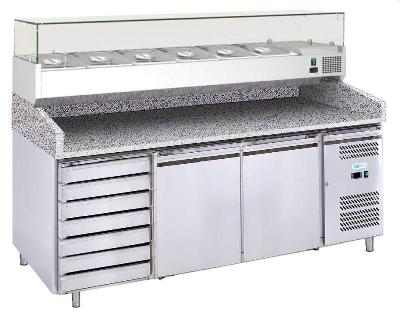 Ventilovaný chladiaci pizza stôl G-PZ2610TN-FC +VRX2000-330