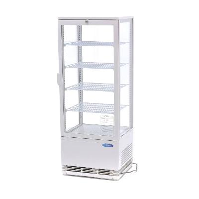 Chladnička s vitrínou 43 cm - 98 l - biela
