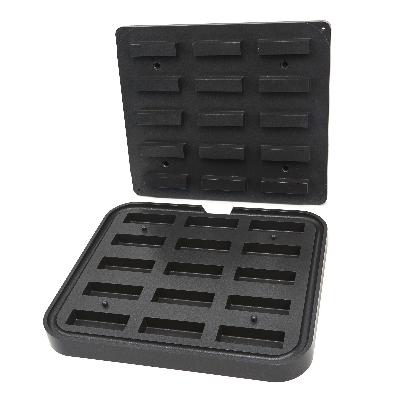 Forma na tartaletky - obdĺžnik - 90x30/85x26 mm - 15 kusov