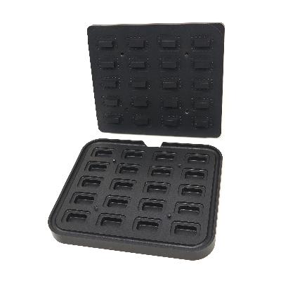 Forma na tartaletky - obdĺžnik - 64x41/45x22 mm - 20 kusov
