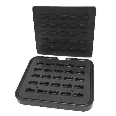 Forma na tartaletky - obdĺžnik - 50x23/42x17 mm - 25 kusov