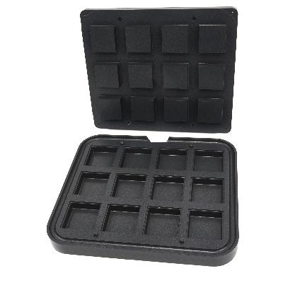 Forma na tartaletky - štvorcová - 72/62 mm - 12 kusov