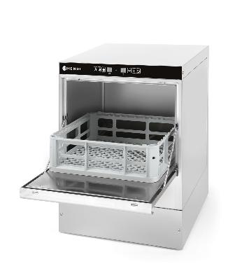 Umývačka skla a riadu, 40 x 40, elektromechanické ovládanie, HENDI, s dávkovačom umývacieho prostriedku a odtokovým čerpadlom, 230V/2800W, 470x510x(H)710mm 233023