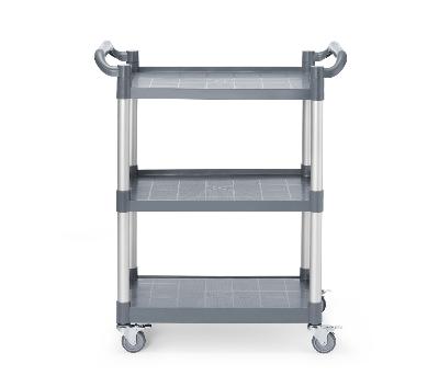 3-obalový polypropylénový servisný vozík, malý, AmerBox, 800x420x(H)945mm polypropylénový 810200