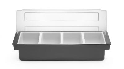 Box na prísady – 4 nádoby, BarUp, 480x150x(H)100mm