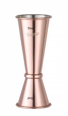 Barmanská mierka - jigger 30/50 ml, BarUp, Medená, ⌀45x(H)114mm