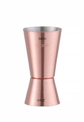 Barmanská mierka - jigger 25/50 ml, BarUp, Medená, ⌀42x(H)86mm