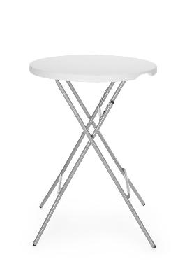 Barový stôl, AmerBox, max. zaťaženie 80 kg., Biela, ⌀800x(H)1100mm guľatý 810958