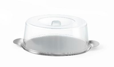 Okrúhla tácka s krytom, HENDI, ⌀300x(H)110mm na tortu s poklopom 980101
