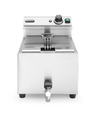 Manuálna fritéza Profi Line s vypúšťacím kohútikom, 8 l, HENDI, Profi Line, 8L, Svetlošedá, 230V/3500W, 305x515x(H)354mm Hendi 209202
