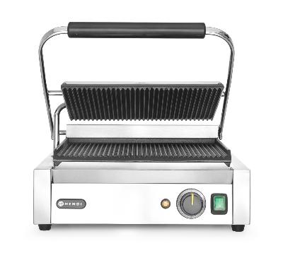 Kontaktný grill Panini, HENDI, drážkovaný vrch a spodok, 230V/2200W, 430x375x(H)216mm PANINI 263655