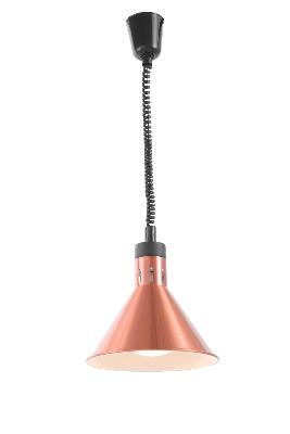Teplovzdušná lampa s nastaviteľnou výškou, kužeľová, HENDI, Medená, 230V/250W, ⌀275x(H)250mm 273876