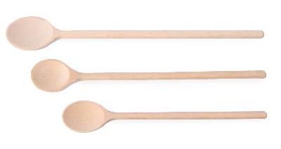 Drevená lyžica – súprava 3 veľkostí, HENDI, 3 ks, (L)475mm 525005