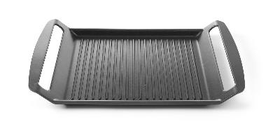 Drážkovaný podnos pre indukčné variče, HENDI, 390x260x(H)35mm 629130