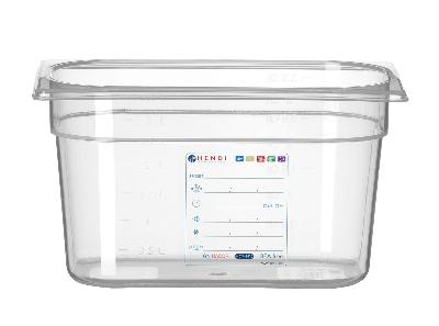 Nádoba GN 1/4, HENDI, GN 1/4, 4L, Priehľadná, 265x162x(H)150mm Kód: 880364
