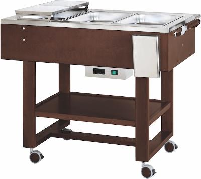 Vyhrievané gastrobufety -bain-marie CL2770NW -wenge