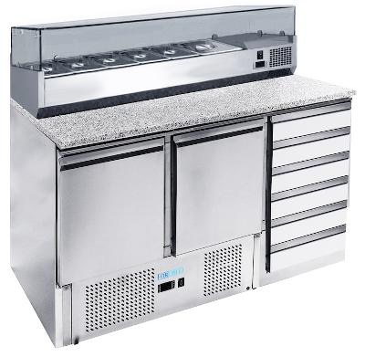 Chladiace pizza pulty - statické G-S903PZCAS-FC+VRX1400-330