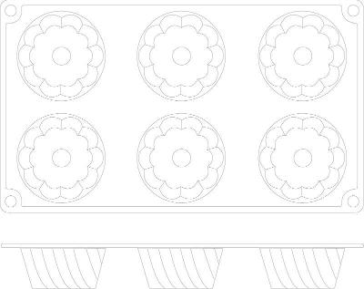 Silikónová forma Savarin mini 676134