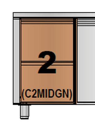 Zásuvkové moduly k pracovným stolom MID C2MIDGN